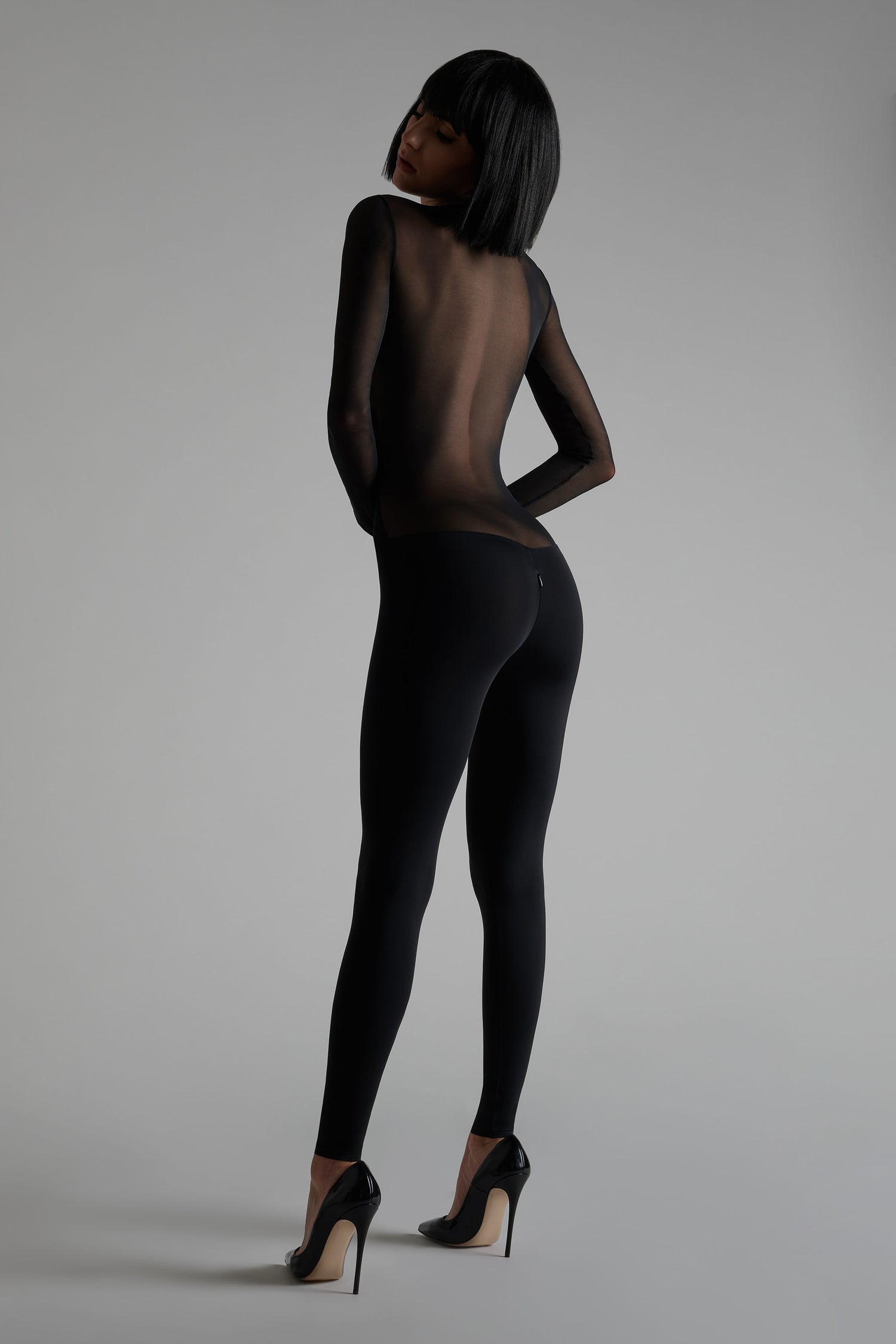 Long Sleeve Zip-Up Catsuit - Pure Tentation